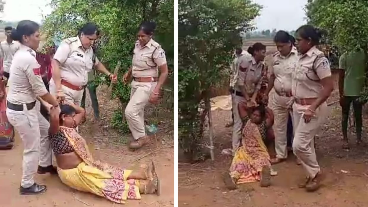 Katni police dragged woman by her hair, then sent her to jail, old video now viral