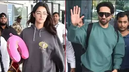 Indore: अनन्या पांडे और आयुष्मान खुराना इंदौर पहुंचे, अनन्या बोलीं पोहे-जलेबी तैयार रखिए ananya pandey ayushmann khurrana