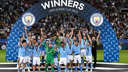 Manchester City won UEFA Super Cup first time defeated Sevilla Coach Pep Guardiola created history