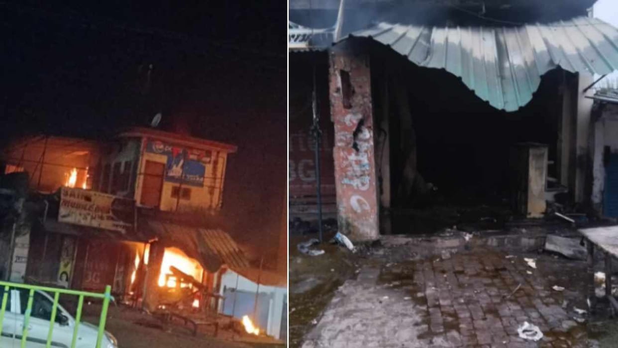 Two people died in fire in a sweet shop in Bharatgarh