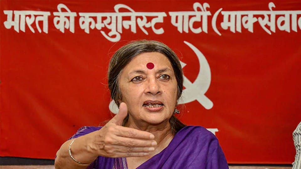 CPIM leader Brinda Karat moves SC alleging hate speeches by leaders of Hindu outfits