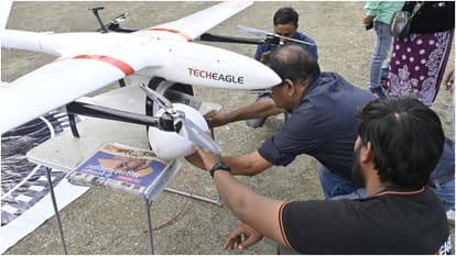 Amar Ujala use drone technology for newspaper supply in Kotgarh Shimla