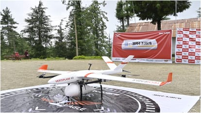 Amar Ujala use drone technology for newspaper supply in Kotgarh Shimla
