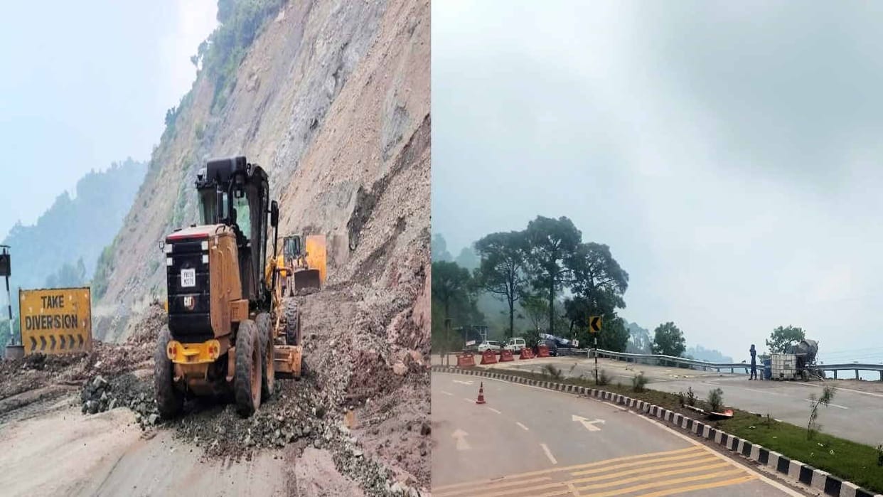 Kalka-Shimla NH: After Chakkimod, there is danger of road collapse near Dosadka