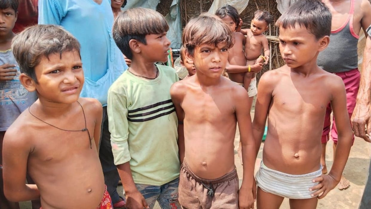 Children rescued a child thrown in river in Lucknow.