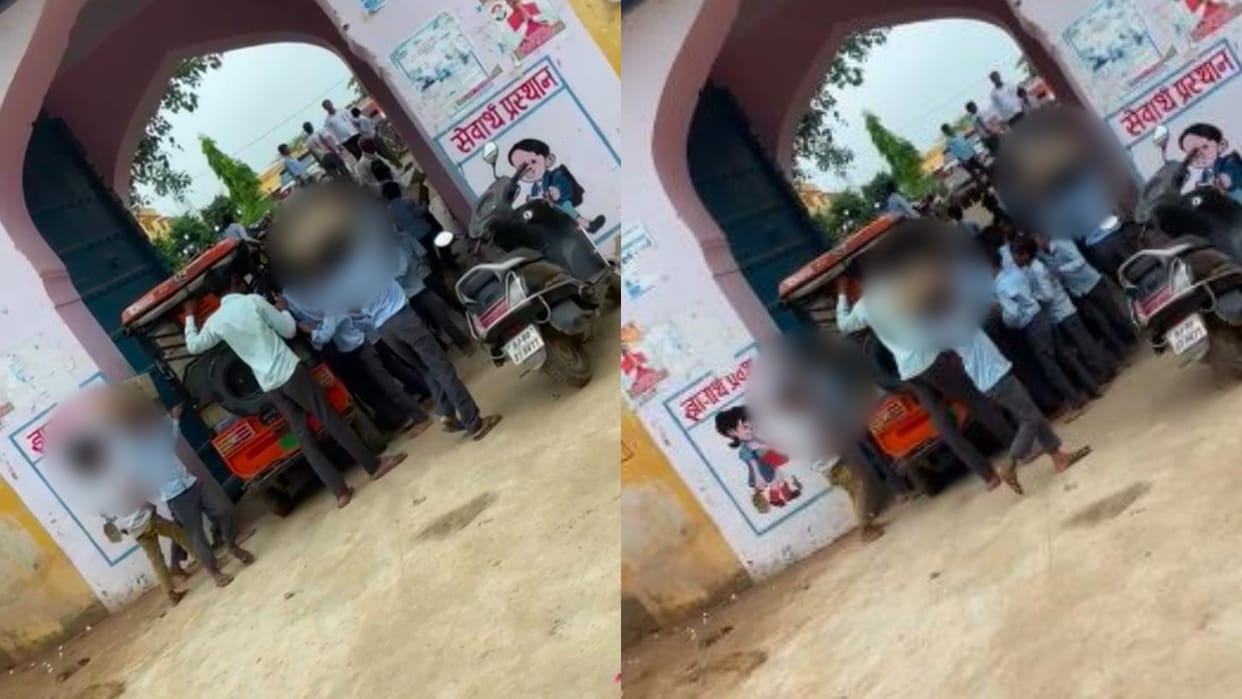 Rajasthan News Lessons of labor were being taught to children who came for education in Dausa