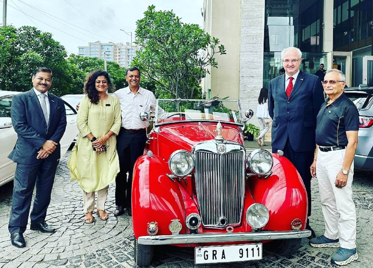 Ahmedabad family embarks on special 1950 MG YT Vintage Car tour from India to UK
