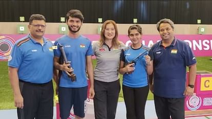 ISSF World Championships: विश्व चैंपियनशिप में मिश्रित एयर पिस्टल टीम ने जीता सोना, भारत दूसरे स्थान पर Shooting World Championships: Mixed air pistol team won gold in World Championships, India in second place