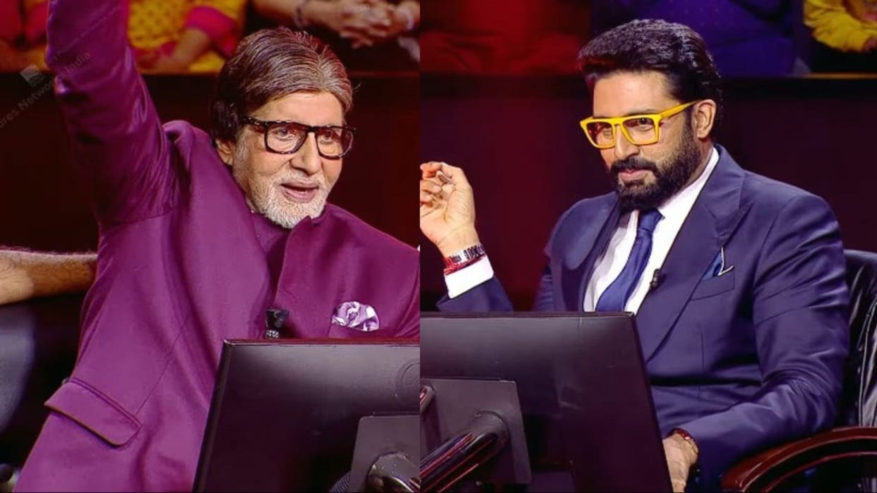 KBC 15 Amitabh Bachchan becomes Sharabi depicts drunk scene infront of Ghoomer star cast Abhishek R Balki