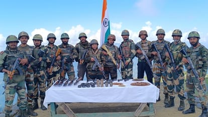 jammu kashmir: Huge Cache Of Arms And Ammuniations Recovered In Machil Sector kupawara