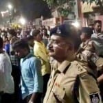 पाला बाजार में तैनात पुलिस फोर्स।
