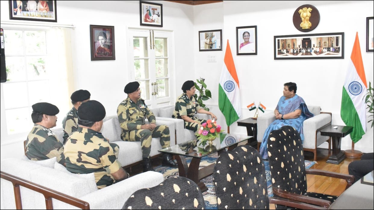 BSF ADG Sonali Mishra meets Governor Anusuiya Uikey discusses security arrangements in Manipur violence
