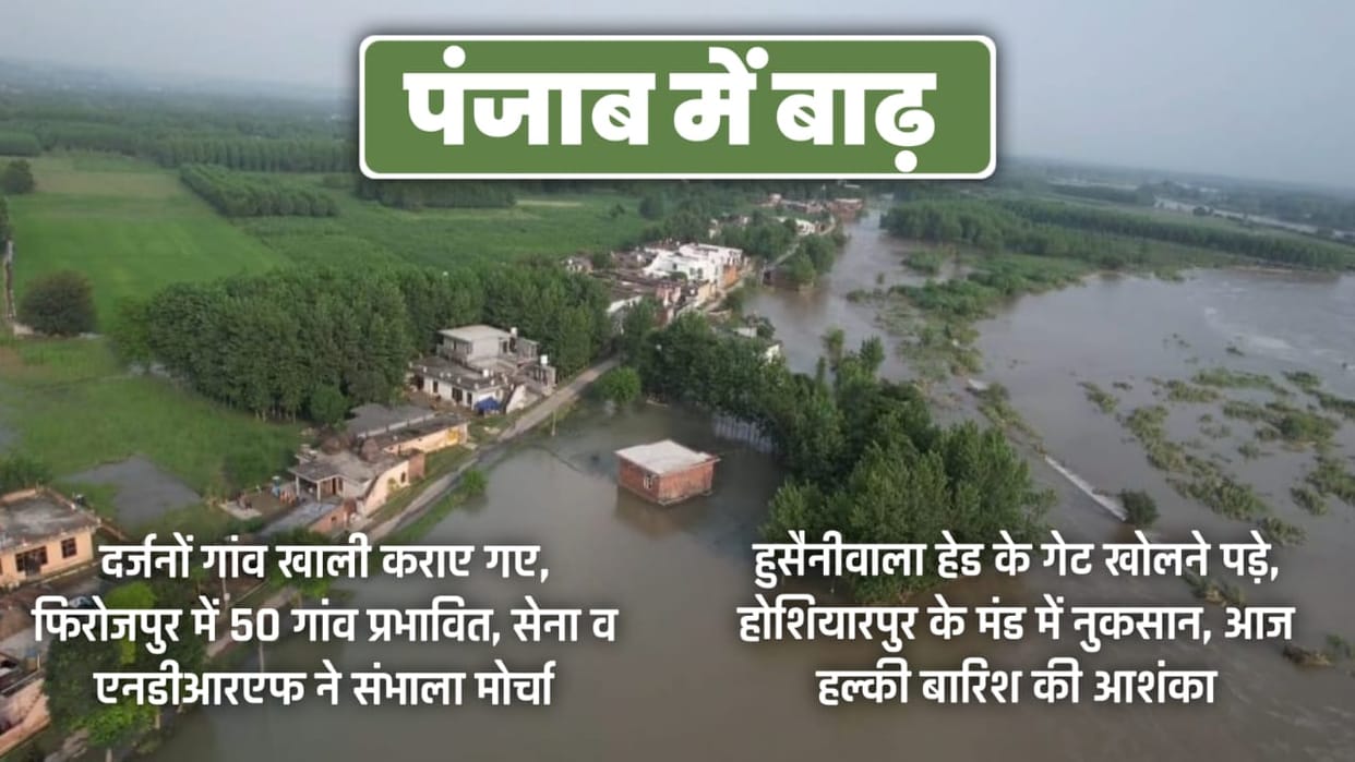 Punjab Flood News Nine districts of Punjab in the grip of flood