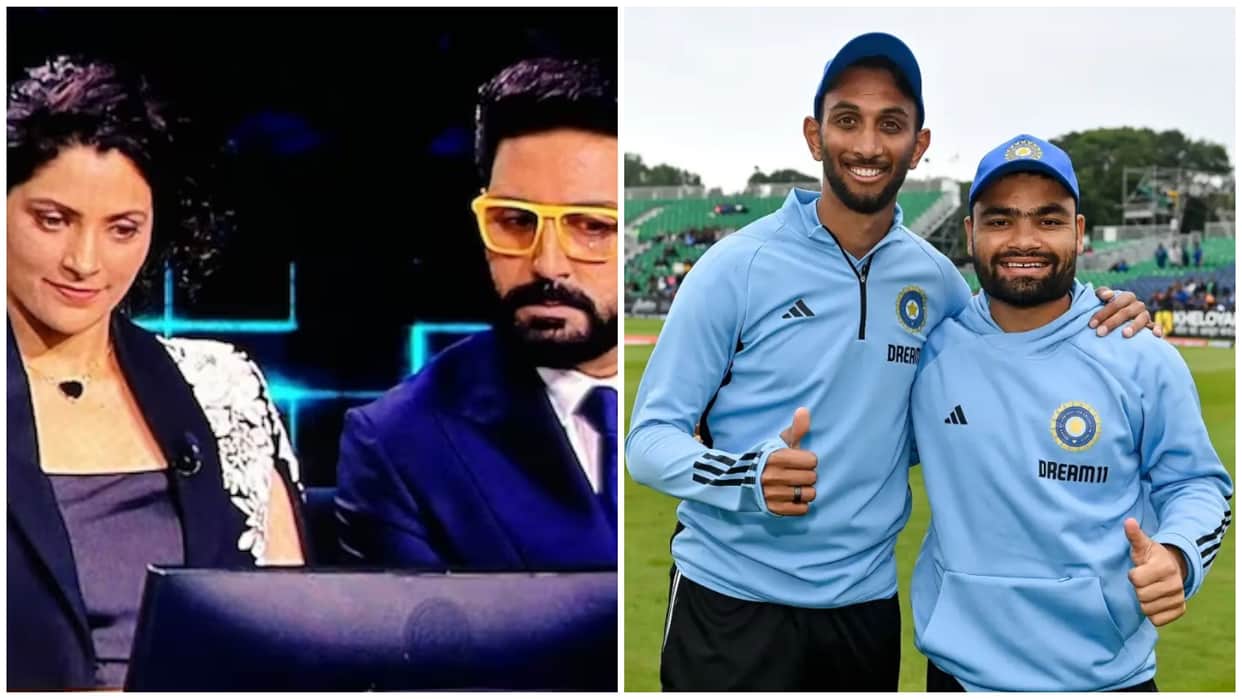 Rinku Singh in 'Kaun Banega Crorepati'; Abhishek Bachchan, Saiyami Kher Asked Question On India Player