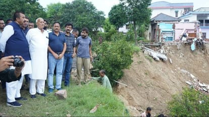 Deputy CM Mukesh Agnihotri Take Stock Of The Devastation Caused By Heavy Rains And Floods In Nurpur Kangra