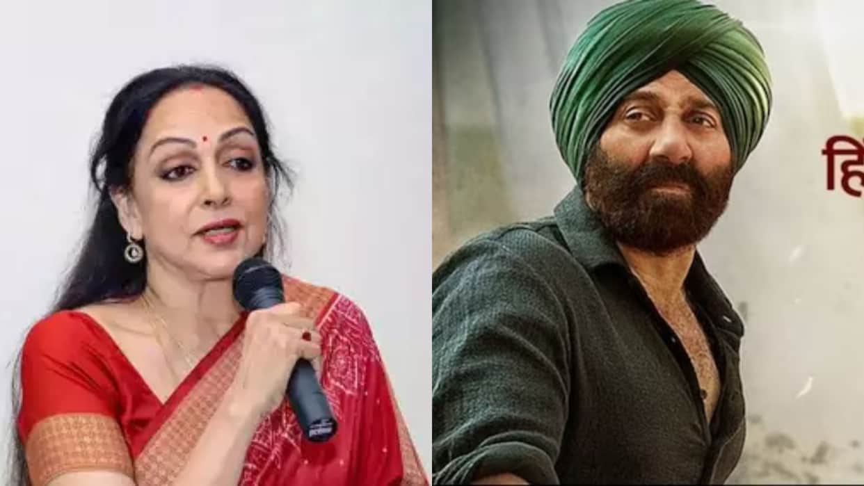 Hema Malini reviews Anil Sharma Ameesha Patel Sunny Deol Gadar 2 praises Utkarsh Sharma Acting call him superb