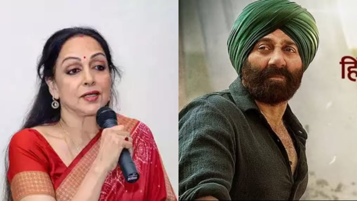 Hema Malini reviews Anil Sharma Ameesha Patel Sunny Deol Gadar 2 praises Utkarsh Sharma Acting call him superb
