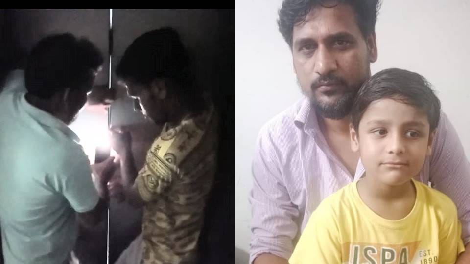 An eight-year-old boy stuck in the society lift for three hours in Faridabad instead of being afraid did his h