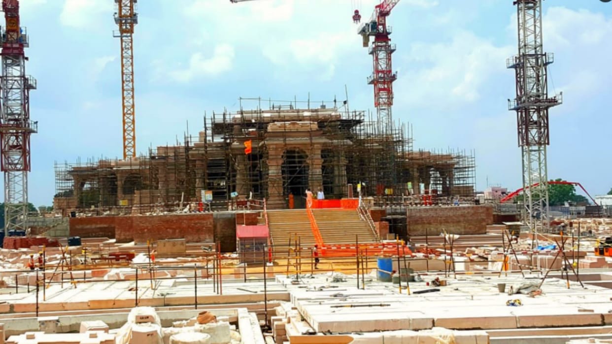 New pic of ram temple in Ayodhya.