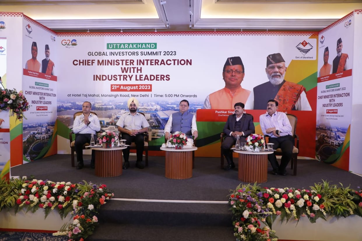 Global Investors Summit Uttarakhand CM Dhami Attend Investors Samvad in new delhi