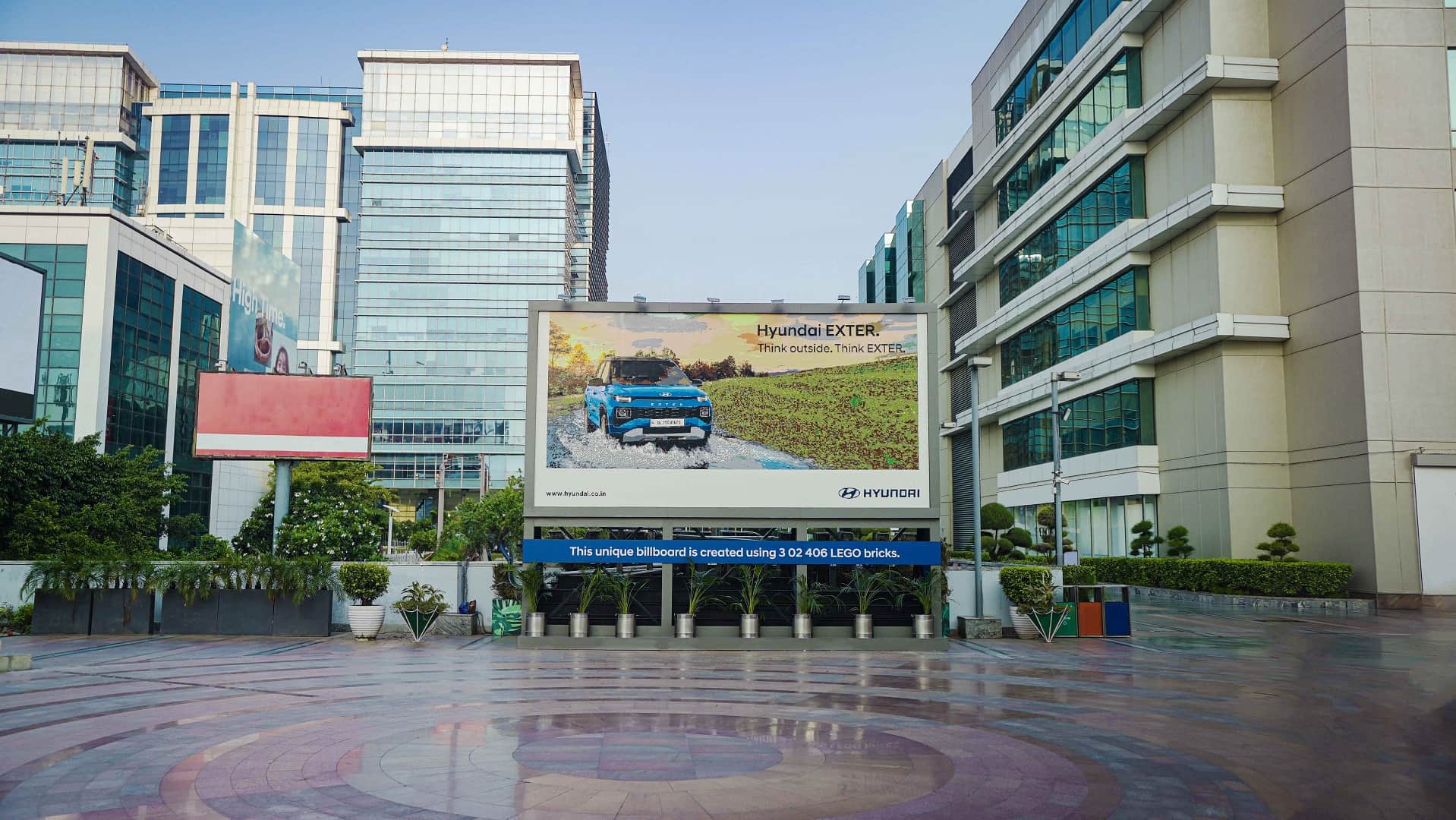 Hyundai Motor India installs country's largest outdoor installation for Exter made of LEGO bricks