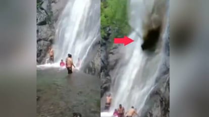 Chamoli Police Shared Landslide Video to Avoid bathing in springs in mountains during rainy season
