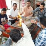 मंदसौर में चंद्रयान की सफलता की कामना के लिए हवन किया गया।
