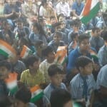 मुरादाबाद में उत्साहित छात्र