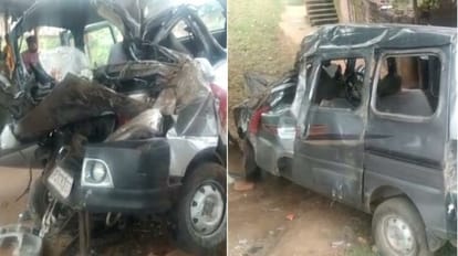 Bihar News: देवघर से पूजा कर लौट रहे कांवड़ियों की बेकाबू कार पेड़ से टकराई; एक की मौत, नौ लोग घायल Uncontrollable car of Kanwariyas returning after worshiping from Deoghar collided with tree in Jamui; One died