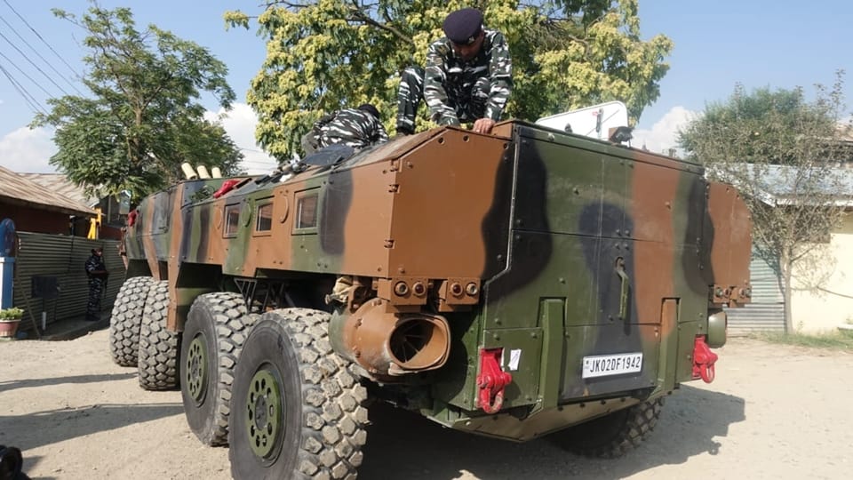 jammu kashmir news: crfp get Hi tech WHAP armored vehicles in srinagar