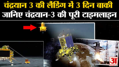 Chandrayaan 3 Moon Landing: 3 days left for Chandrayaan 3's landing, know the complete timeline of Chandrayaan