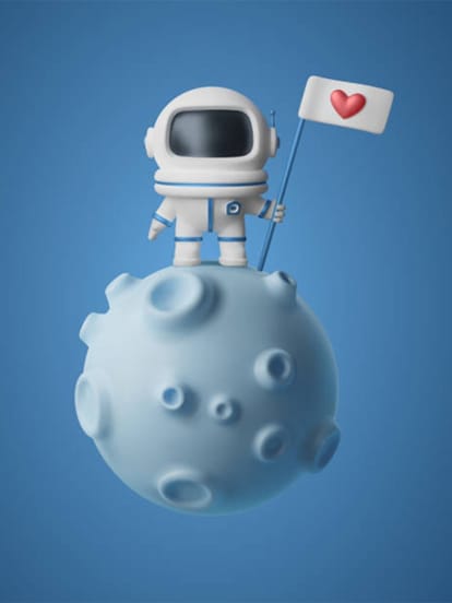 flag on moon