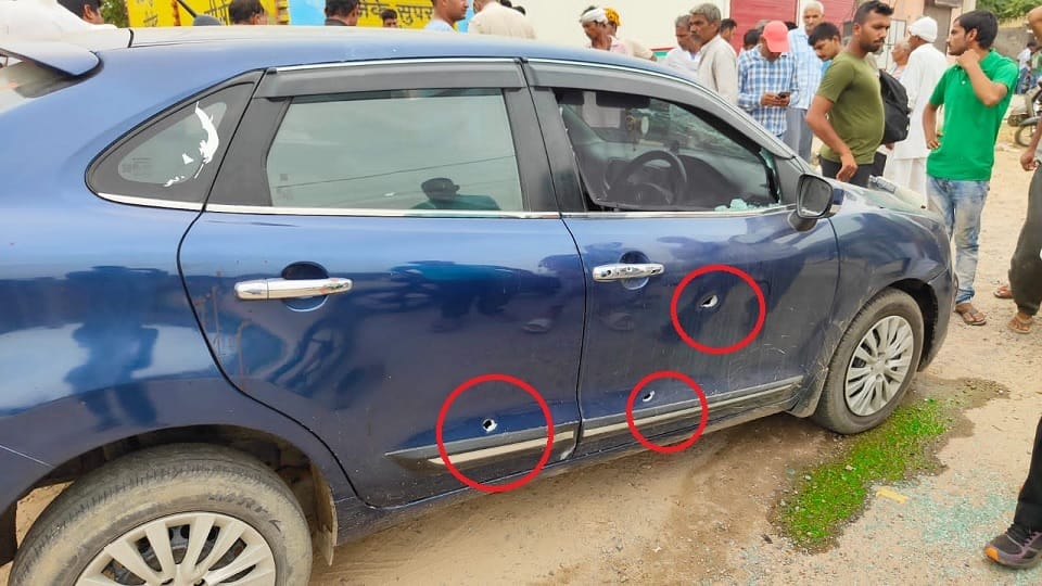 Indiscriminate firing on car riders in Jhajjar: one killed and two seriously injured, attackers came in Braja