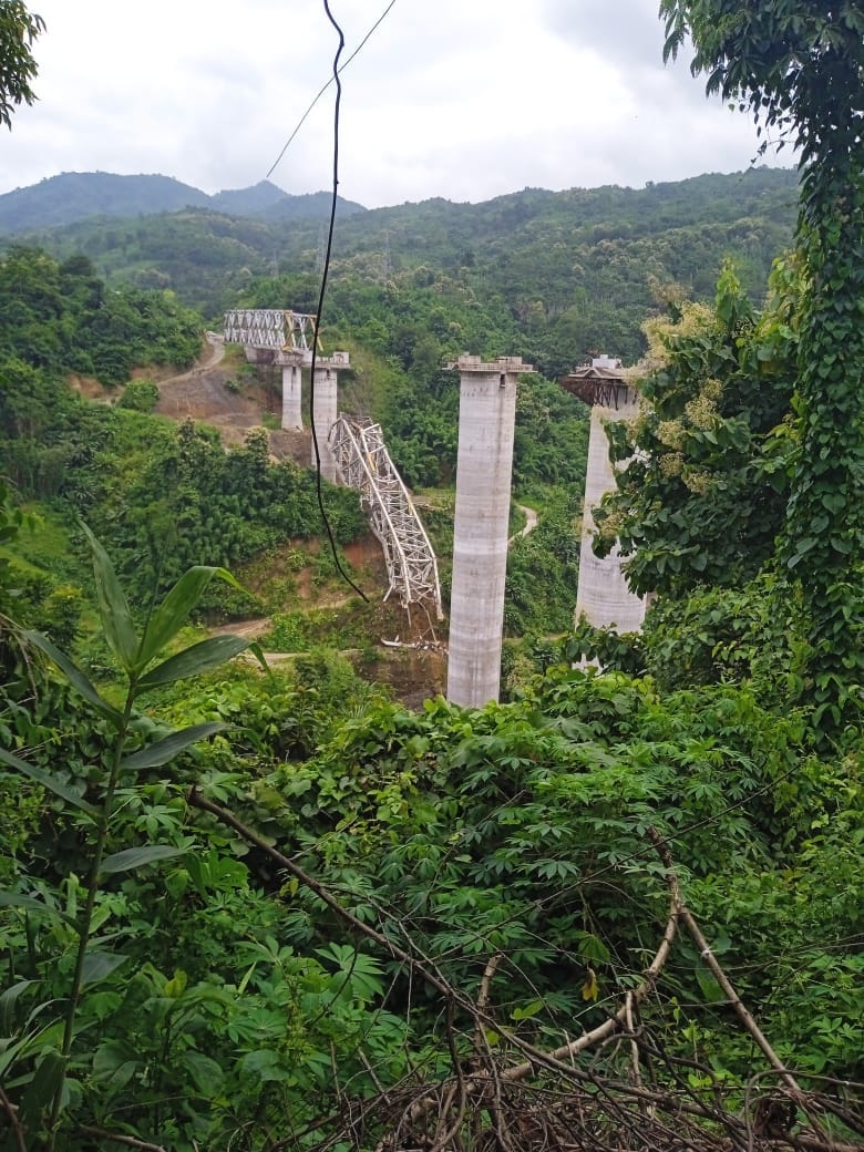 Railways says Mizoram incident due to collapse of gantry launched on under construction bridge