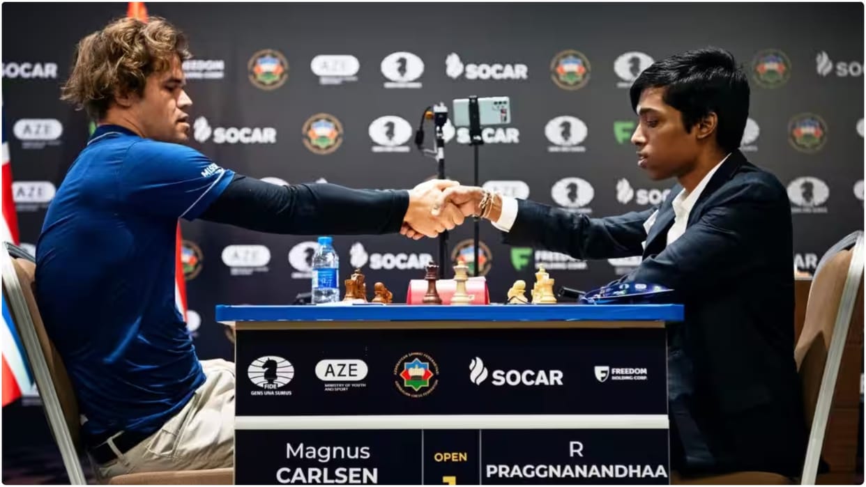 The second game between Praggnanandhaa-Carlsen in Chess World Cup Final remains draw, result in the tie-break