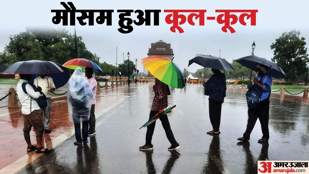 Delhi NCR Weather Temperature dropped by five degrees due to rain chances of rain on Thursday as well