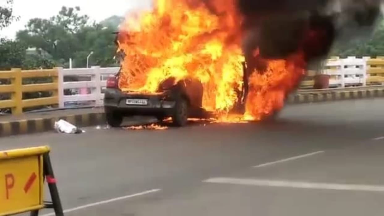Volvo C40 Recharge catch fire EV Fire electric vehicles in India