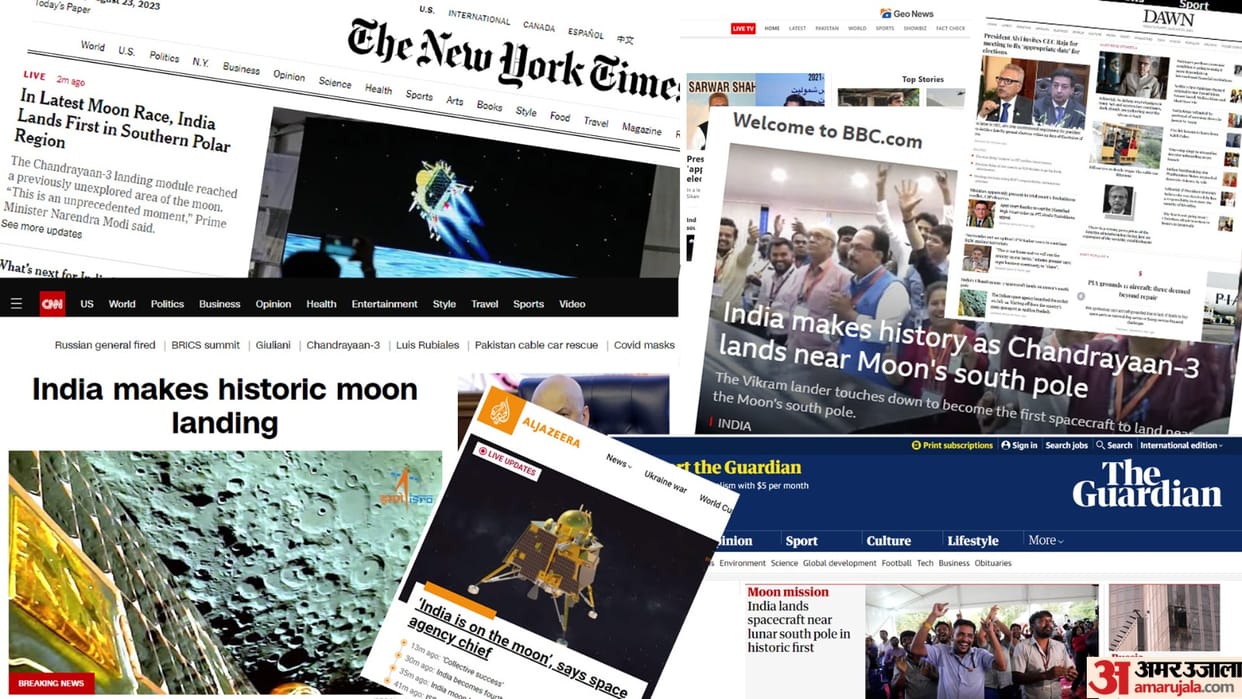 Chandrayaan 3  World  Media Reactions On Chandrayaan Successful Moon Mission