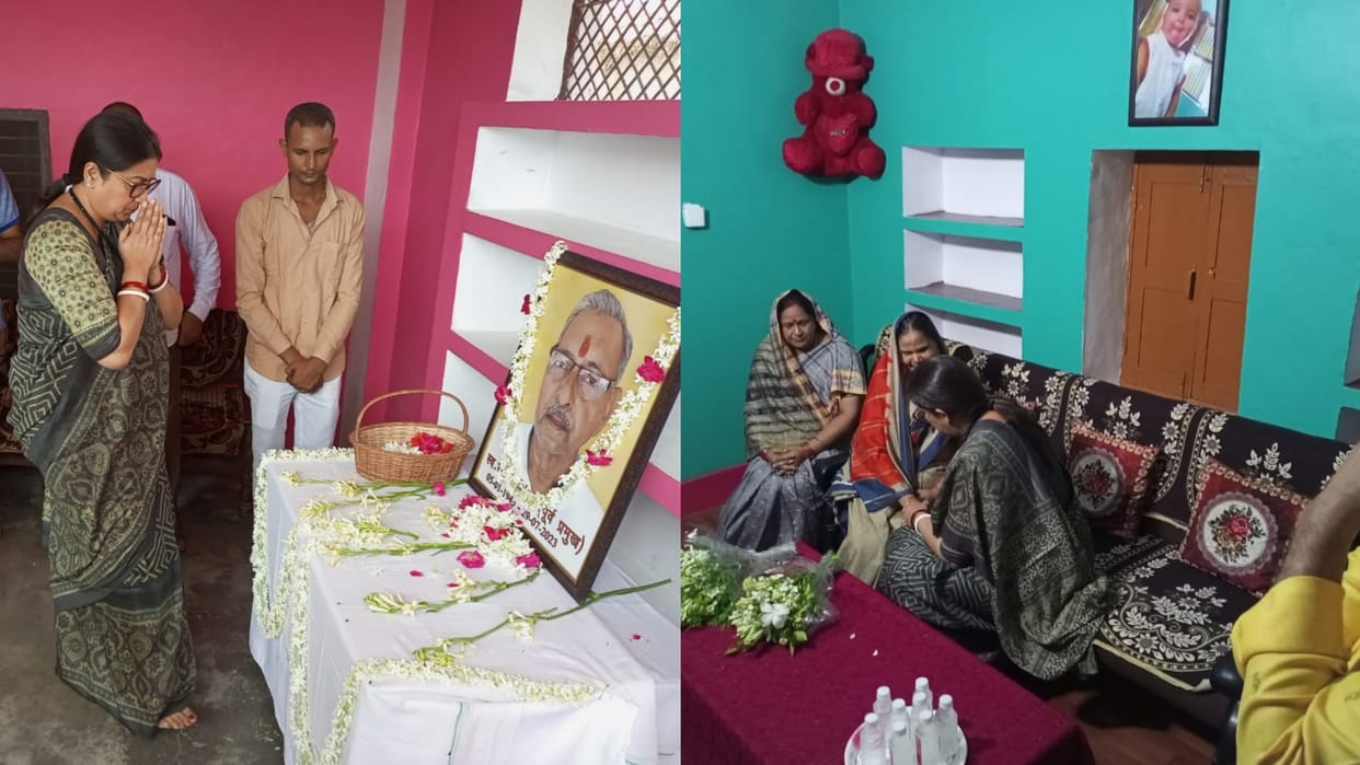 Cabinet minister Smriti Irani in Amethi for two days visit.