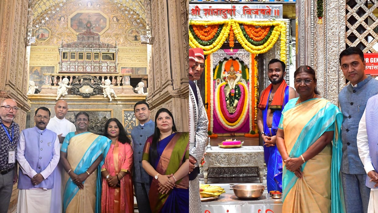 President Murmu pays obeisance at Basilica of Bom Jesus, two temples on 3rd day of Goa visit