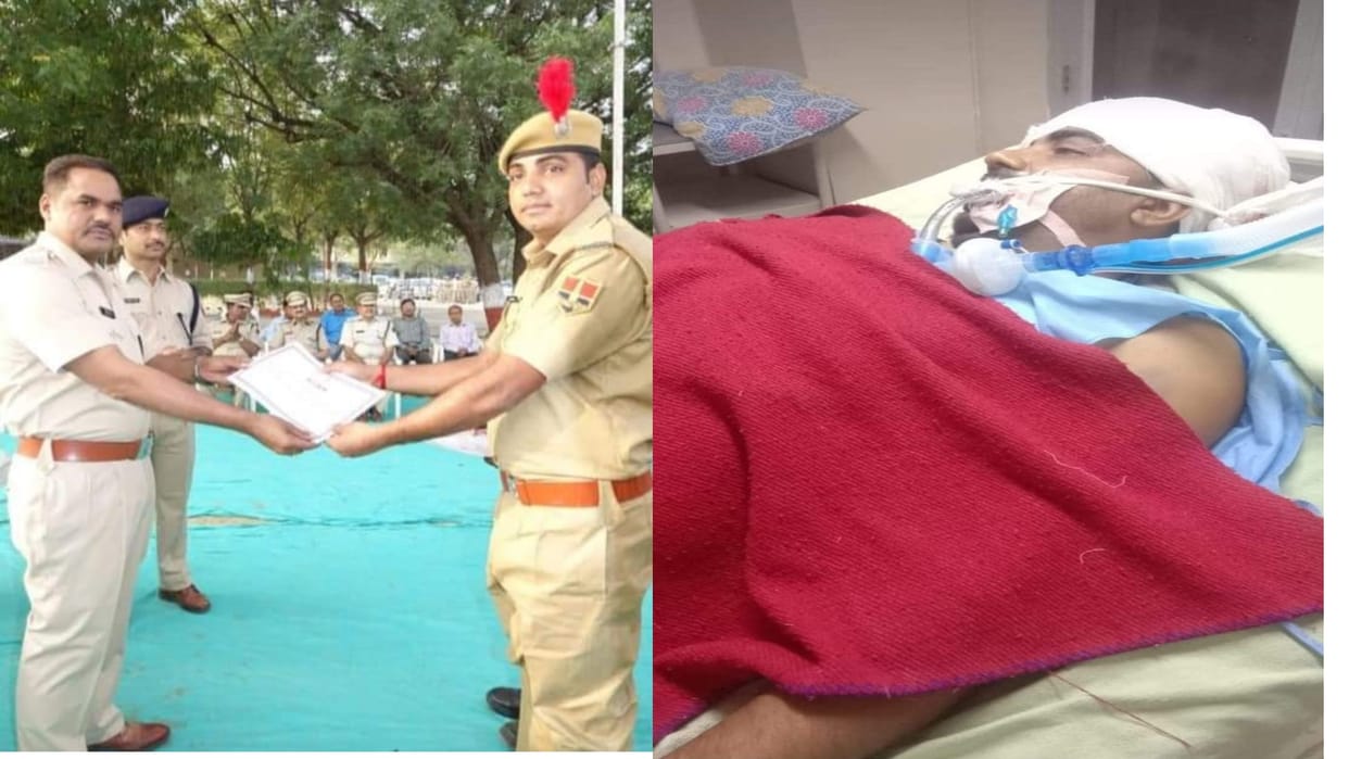 Dausa department mourns the death of brave police constable Prahlad who was shot in the head by miscreants