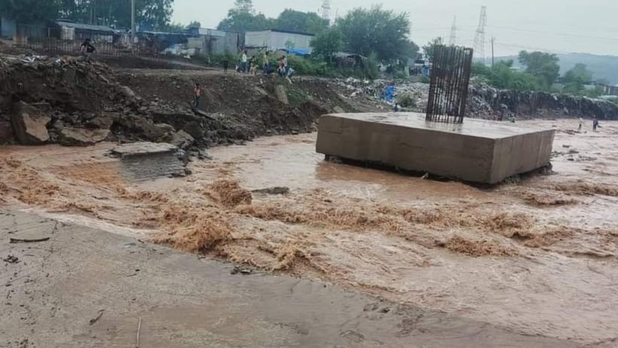 Solan News: Pinjore Baddi road bridge damaged traffic diverted to another Route