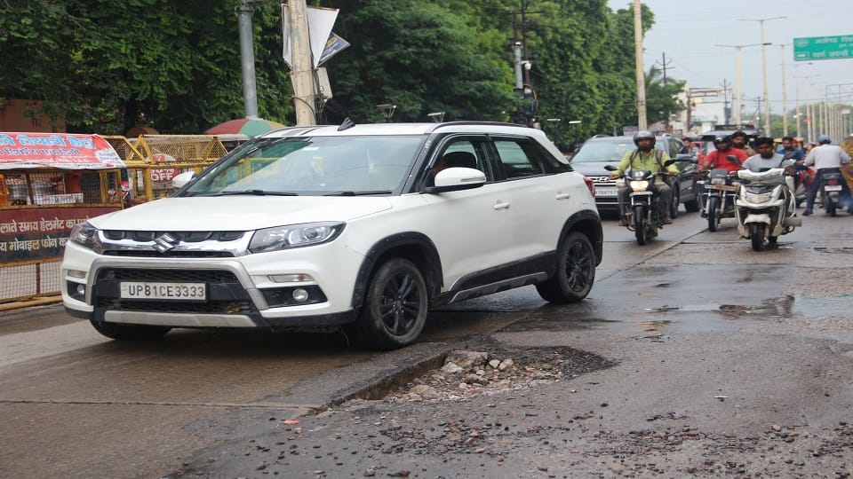 potholes in the roads