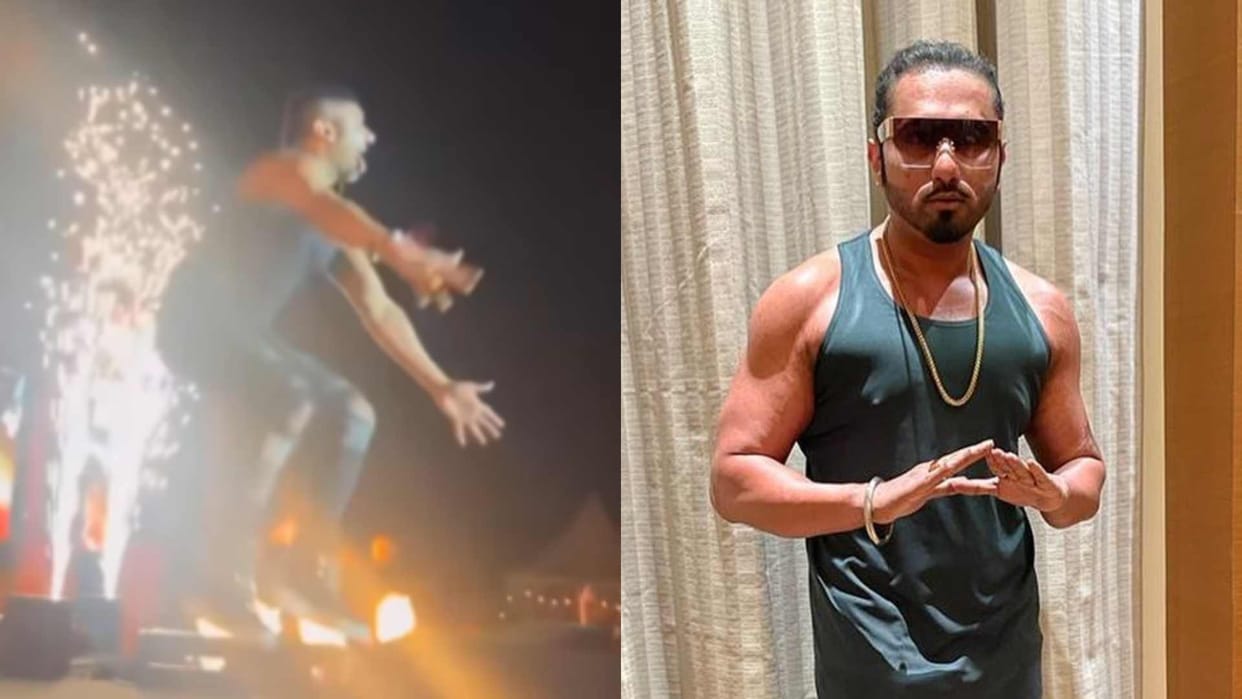 Yo Yo Honey Singh trolled for jumping on stage during live performance trolls said ye kis desh ka bandar hai