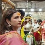 महाकाल के दर्शन करने पहुंचे परिणीति चोपड़ा और राघव चड्ढा।