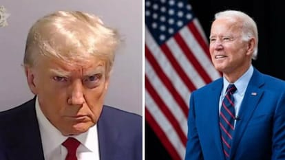 USA president joe biden mocks donald trump mug shot after arrest says handsome guy in georgia case