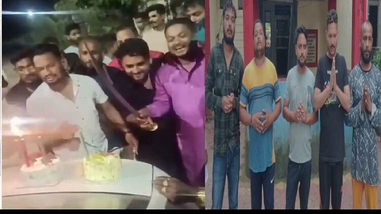 Raipur: बीच सड़क पर तलवार से काटा केक; पटाखे फोड़े, आतिशबाजी की, वीडियो वायरल हुआ तो हाथ जोड़कर मांगी माफी