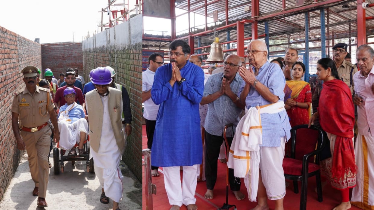 Senior Lawyer K Parasaran visits Ayodhya.