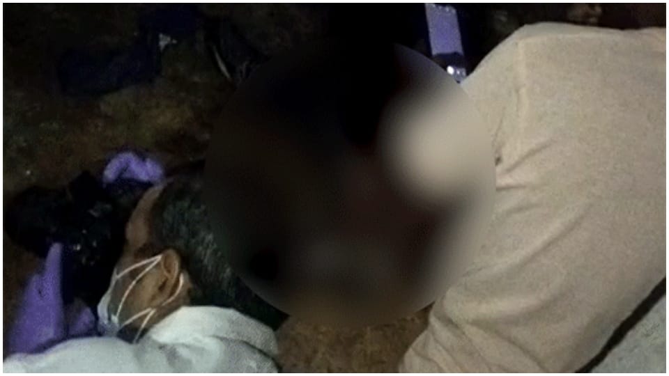 young man strangled to death in Jaipur dog running away with  severed head in mouth