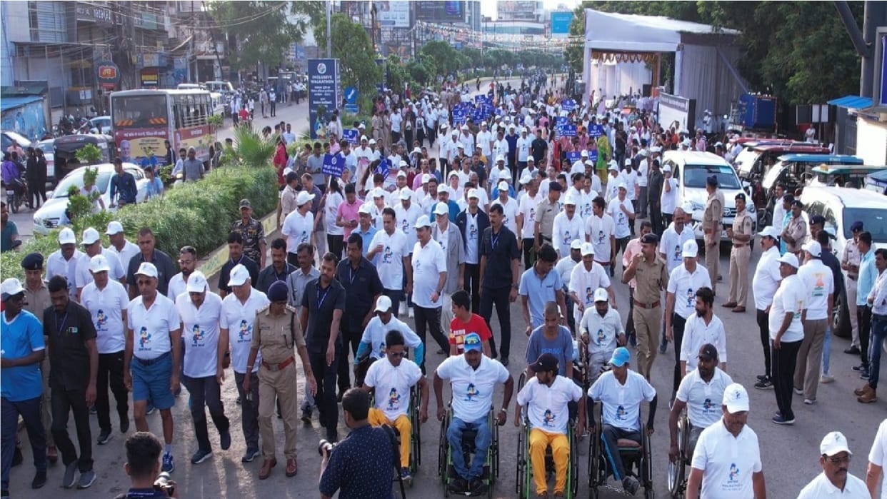 Marine Drive Walkathon 2023: Voter Awareness Campaign in Raipur